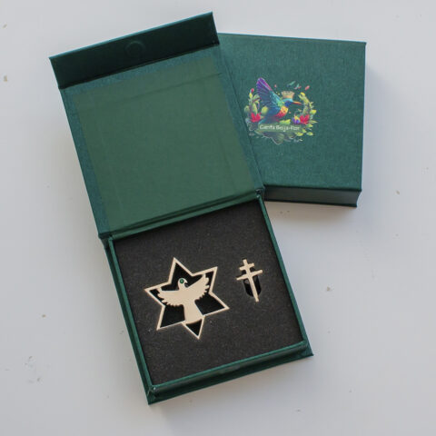 Kit Fardamento Passarinho Dourado - Estrela + Broche - Imagem 2